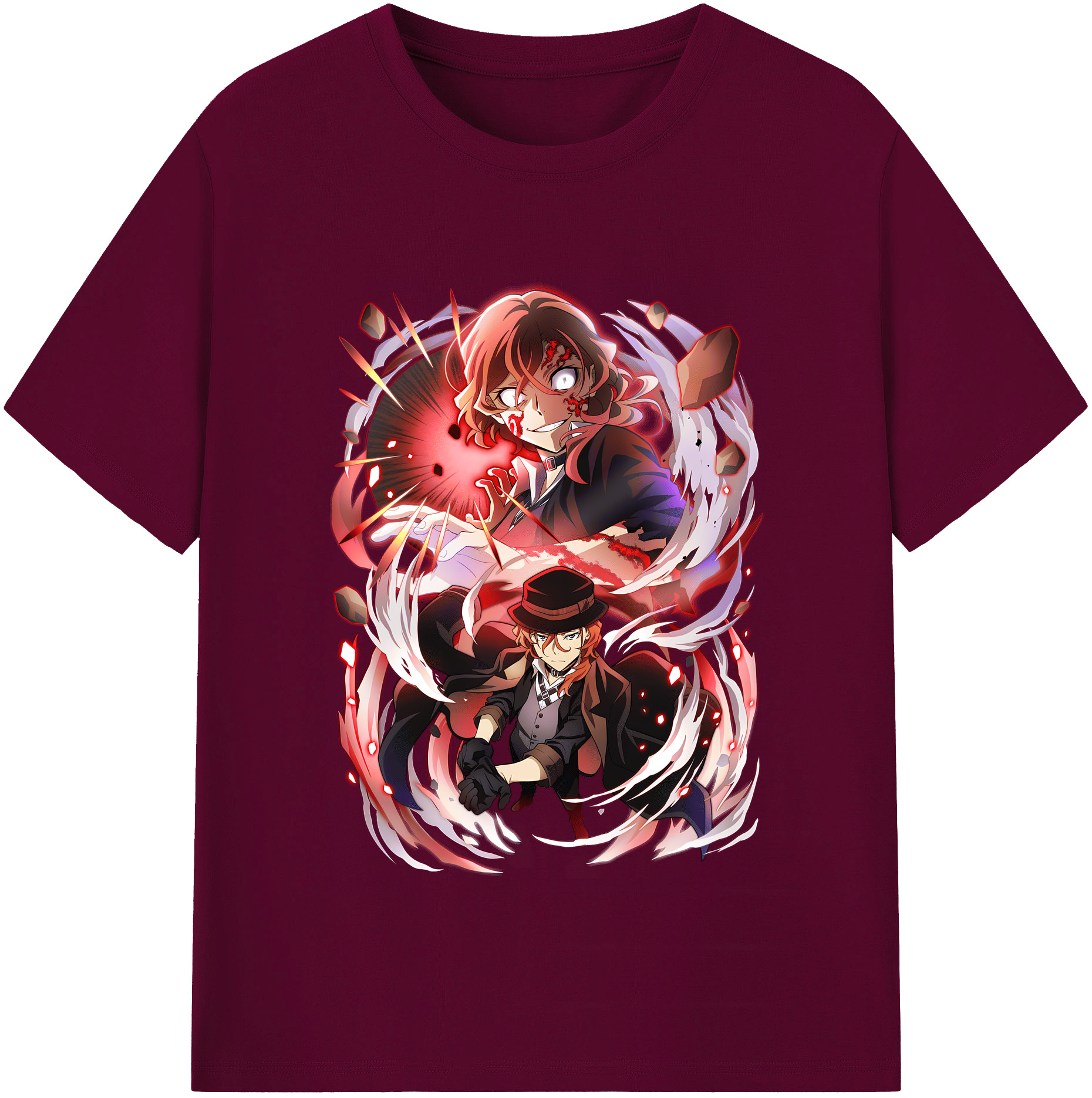 （画像用） 文豪ストレイドッグス Bungo Stray Dogs レディースカジュアルプリントTシャツ（綿100％）